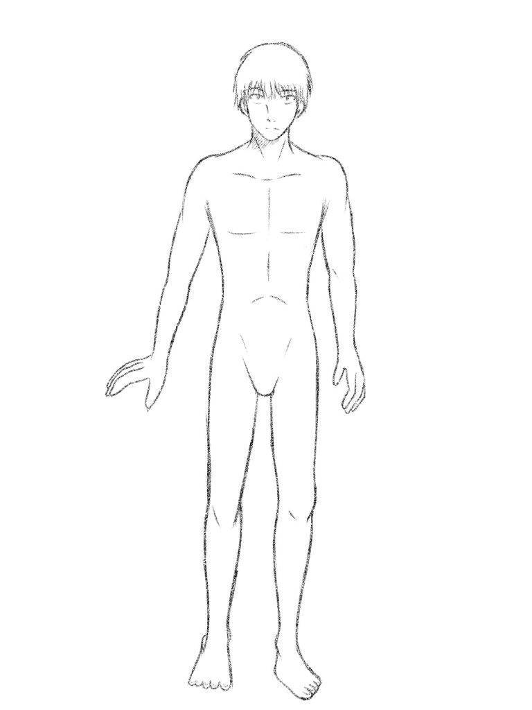 comment dessiner le corps d'un garçon manga