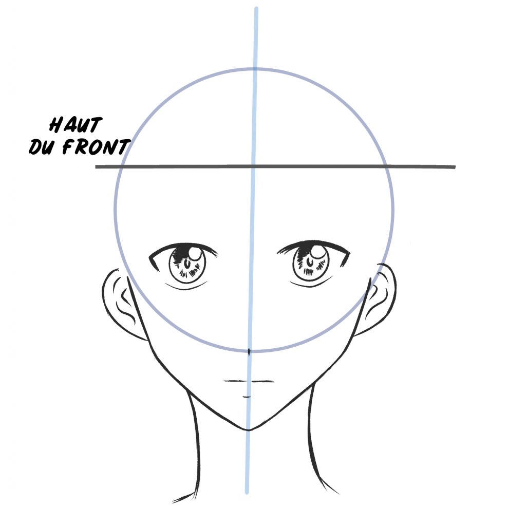 comment tracer les cheveux pour un visage manga fille